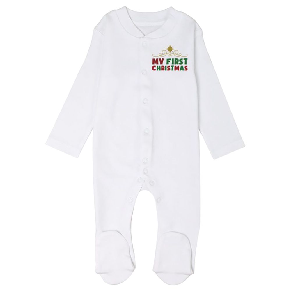 Impressions - My First Christmas Romper - White