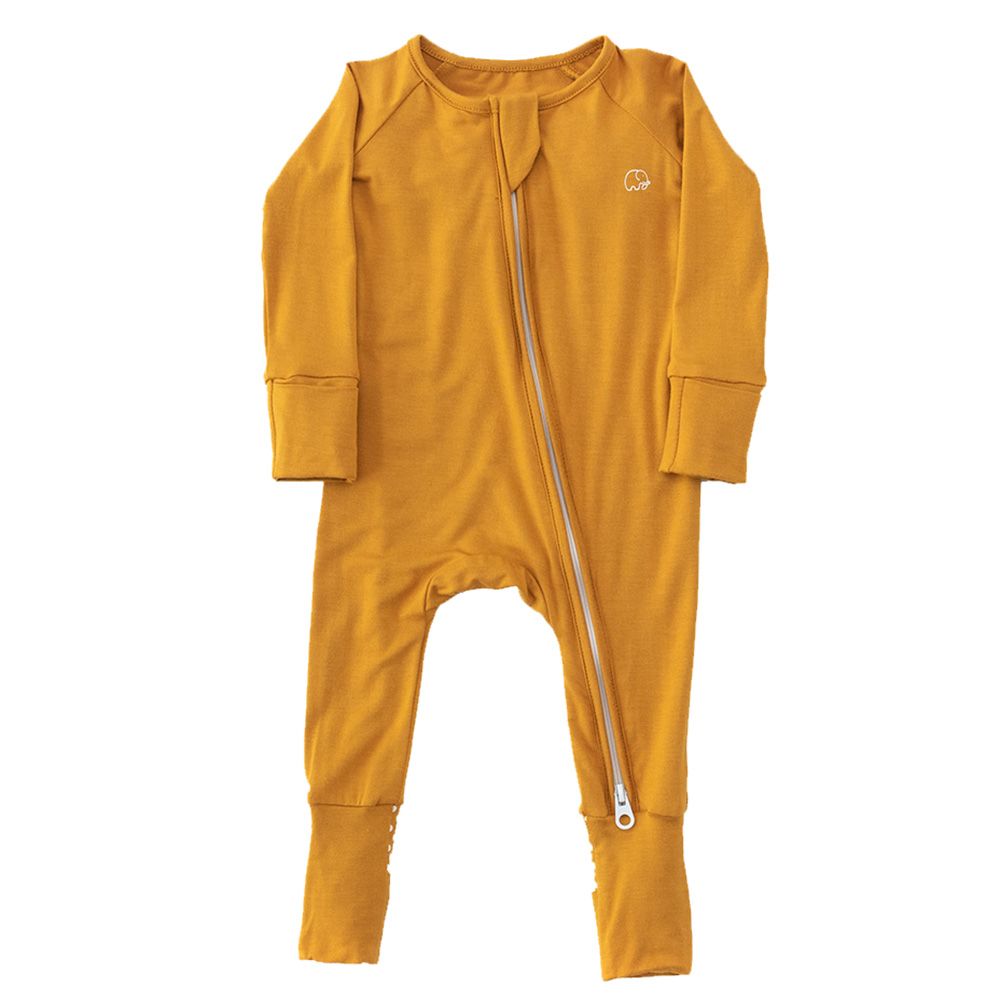 Anvi Baby - Organic Zipper Sleepsuit - Mustard