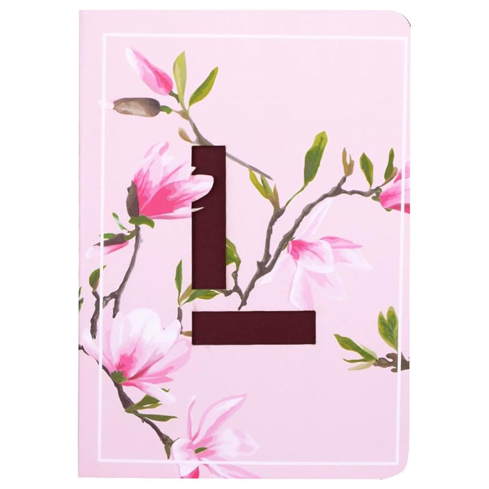 Doodle - Initial L Monogram Soft Bound B6 Diary - Pink