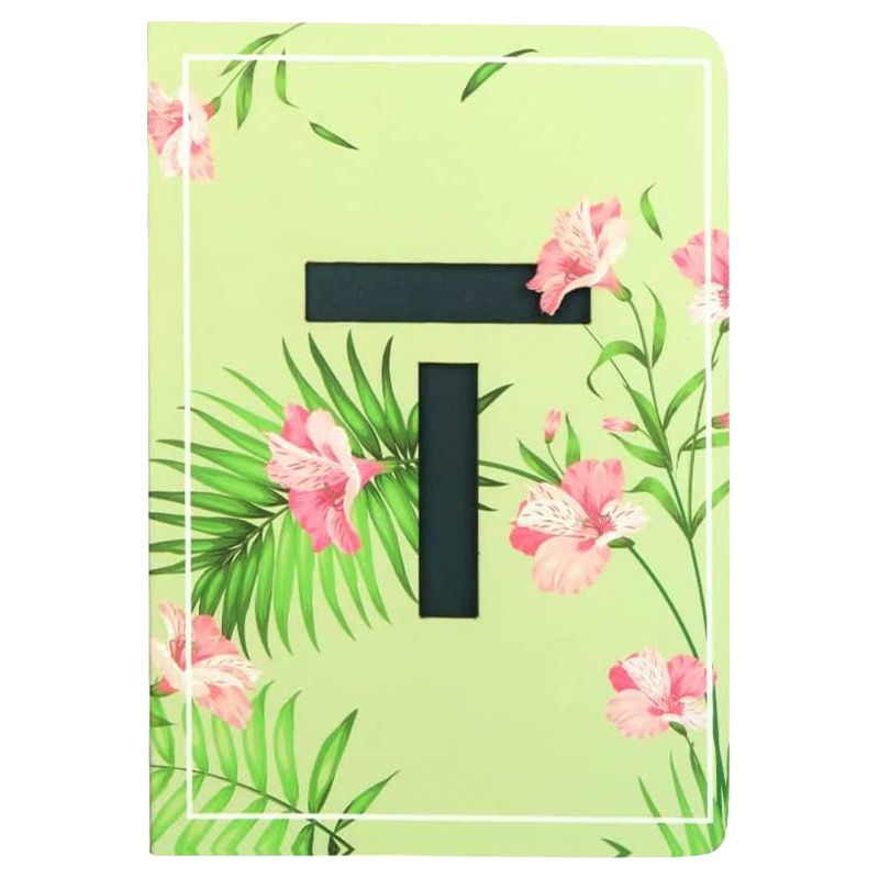 Doodle - Initial T Monogram Soft Bound B6 Diary - Green