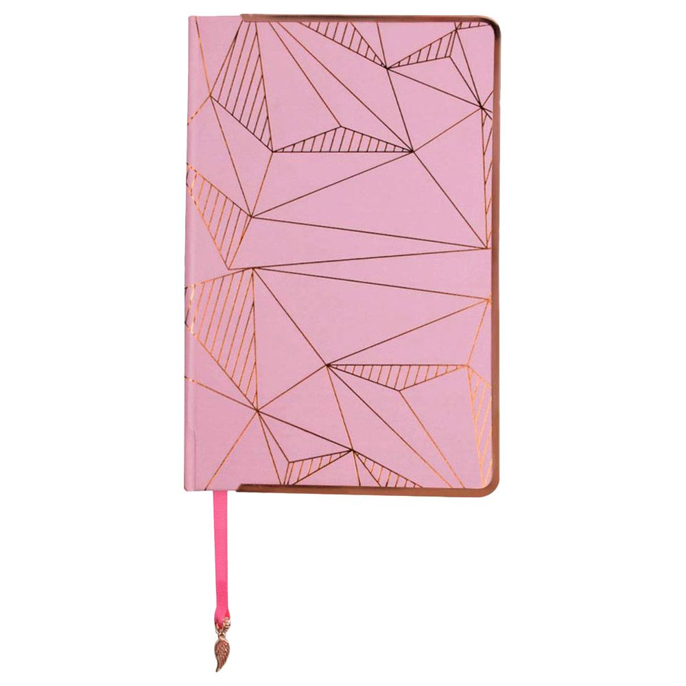 Doodle - Woodrose Hardbound A5 Diary With Metal Frame - Pink