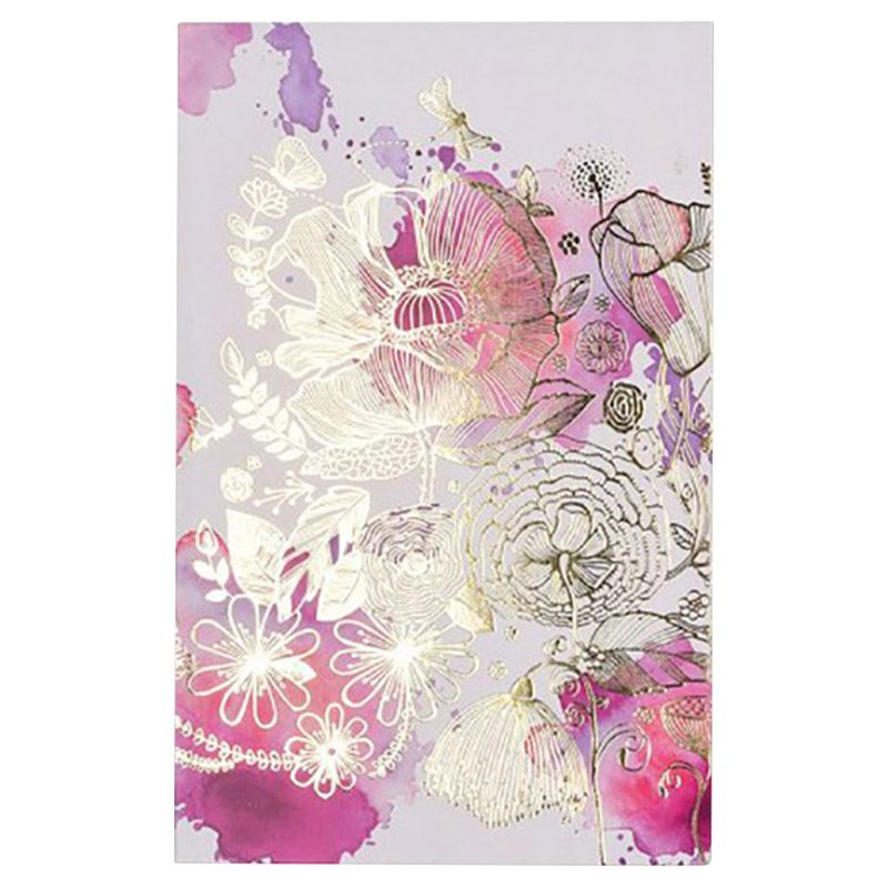 Doodle - Pastel Peonie Paper Cover A5 Notebook - Pink