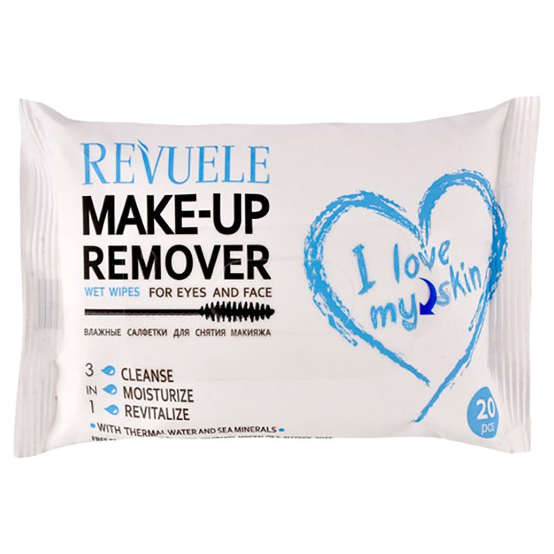 Revuele - I Love My Skin Make-Up Remover Wet Wipes 20pcs