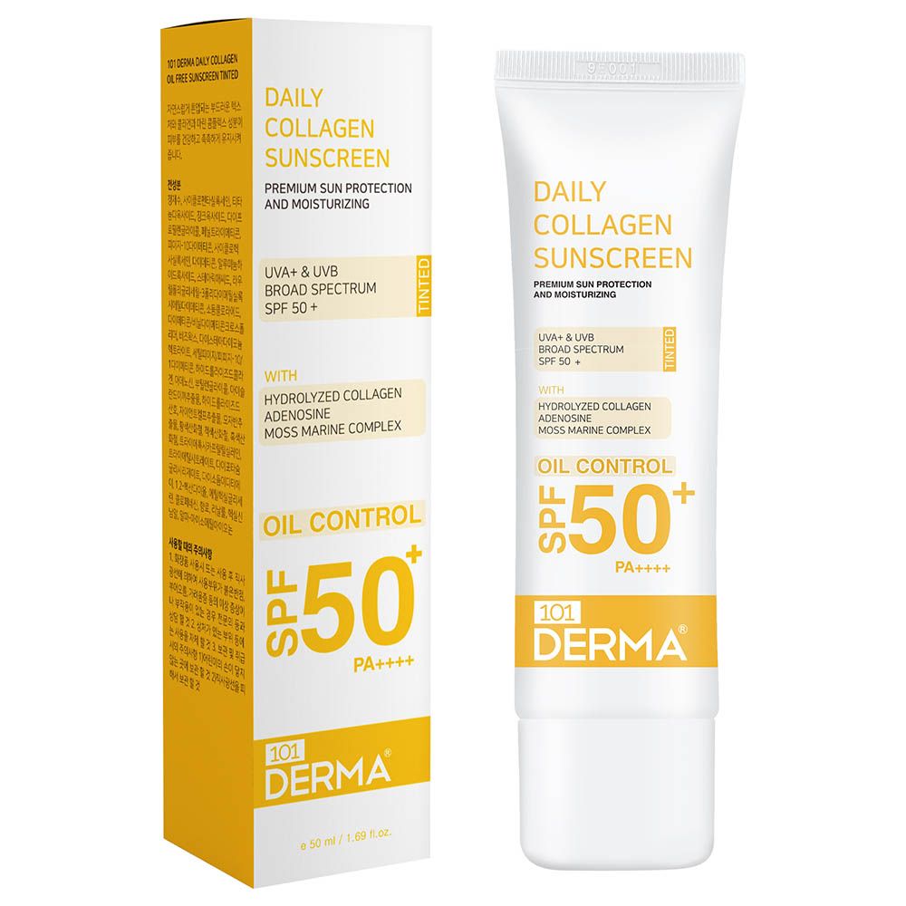 101 Derma - Daily Collagen Oil Free Sunscreen - Tinted - 50ml