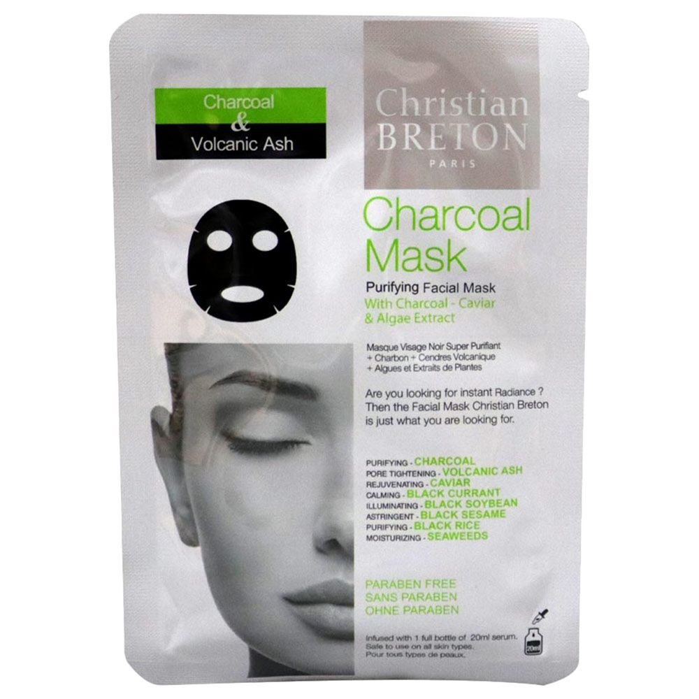 Christian Breton Paris - Charcoal Sheet Face Masks 1274 3'S