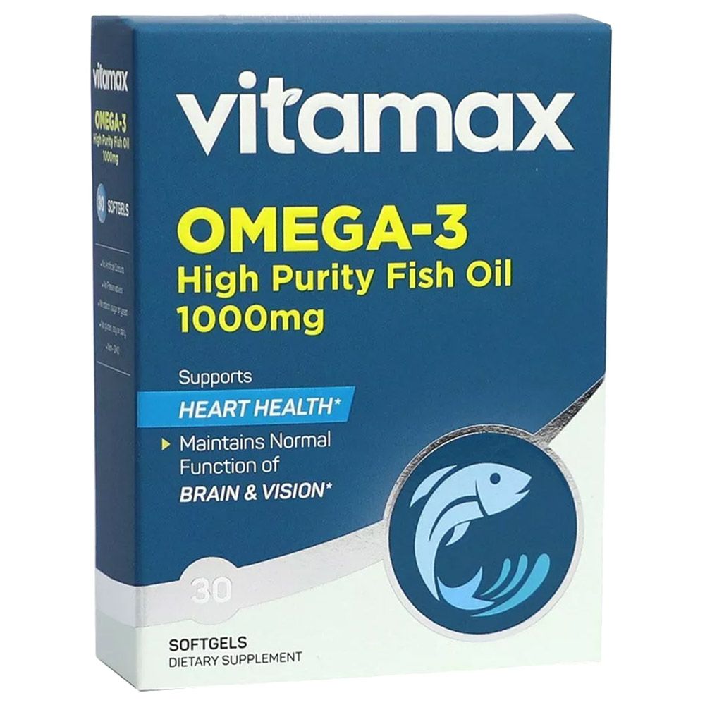 Vitamax - Omega 3 High Purity Fish Oil Softgel 1000mg - 30's