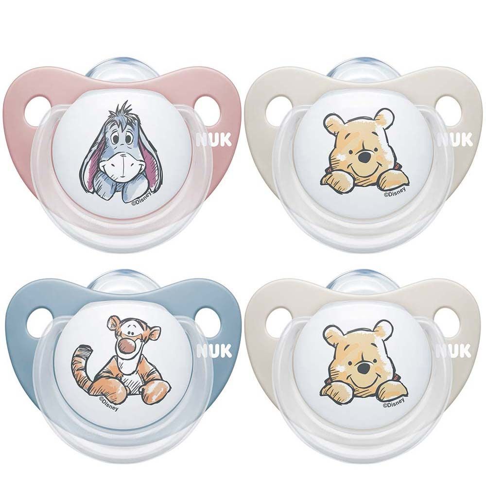 NUK Disney Winnie the Pooh Soother Size 1 (0-6 months) Pack of 2 -  Assorted