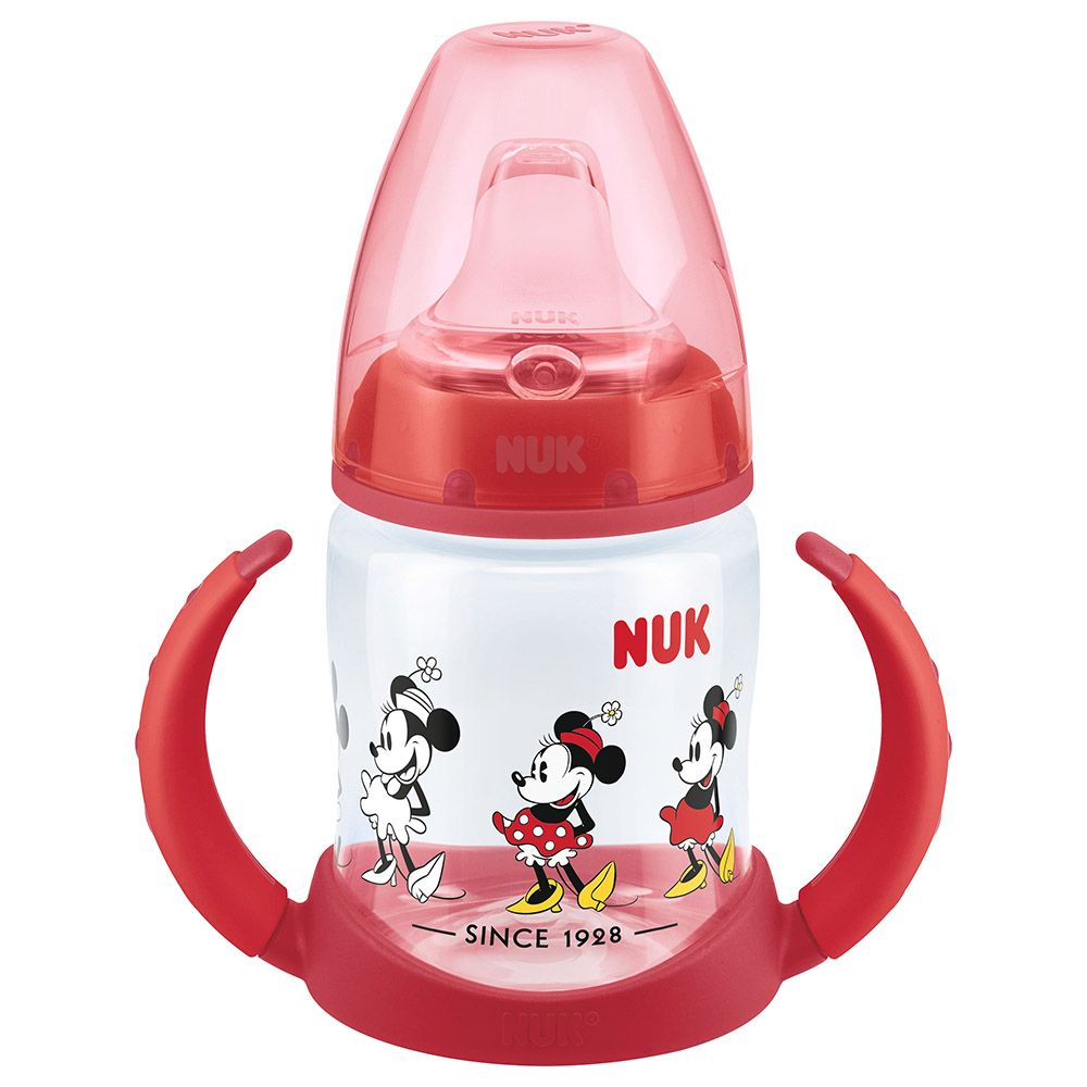 Nuk - First Choice Learner Mickey Mouse Bottle 150ml - Red