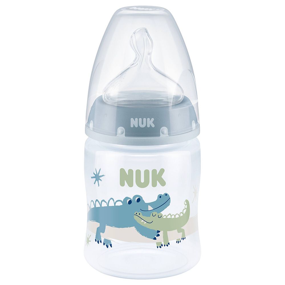 NUK - First Choice+ Baby Bottle - 150ml - 0-6M - Crocodile