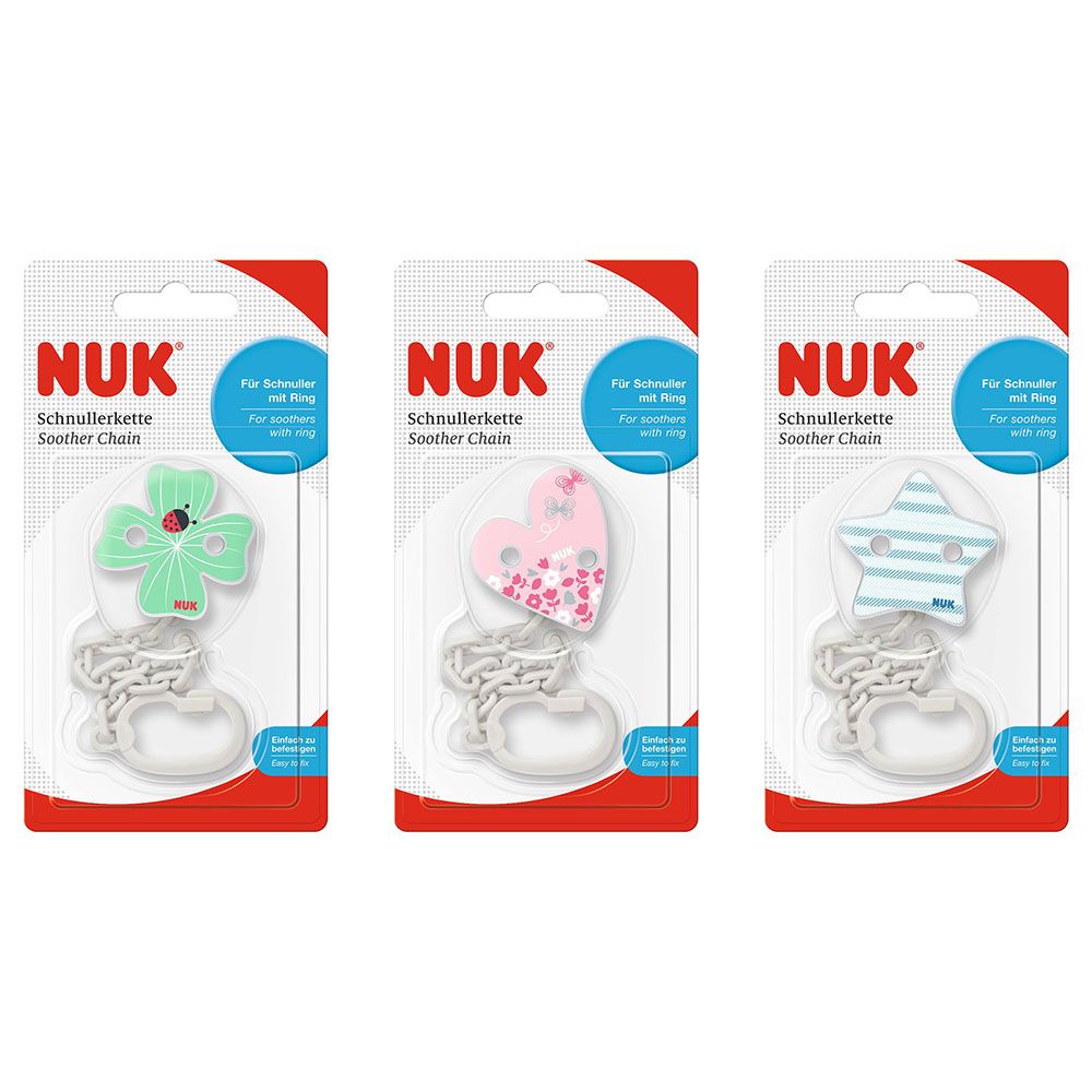 Nuk - Soother chain with ring - Style May Vary