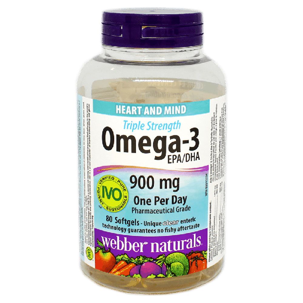 Webber Naturals - Triple Strength Omega 3 80'S Softgels