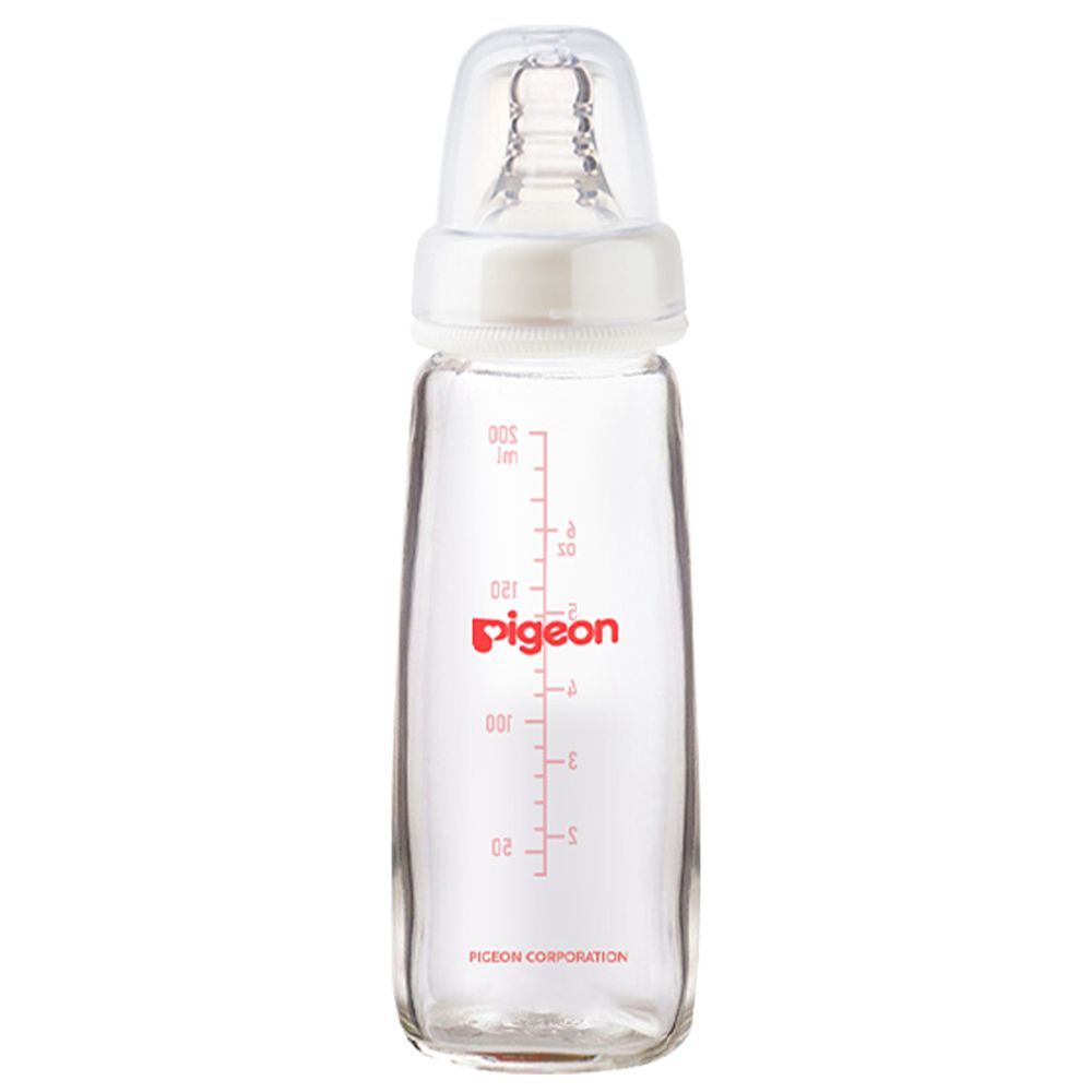 Pigeon - Glass Feeding Bottle K-6 200ml with Transparent Cap