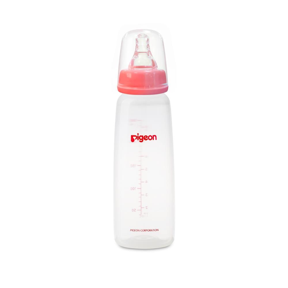 Pigeon - Plastic Feeding Bottle 240ml - Red