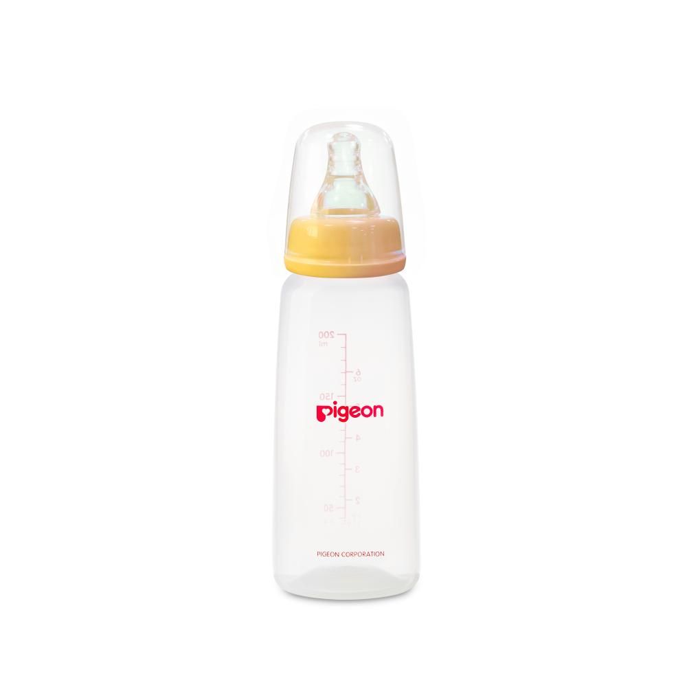 Pigeon - Plastic Feeding Bottle - 200ml - Yellow