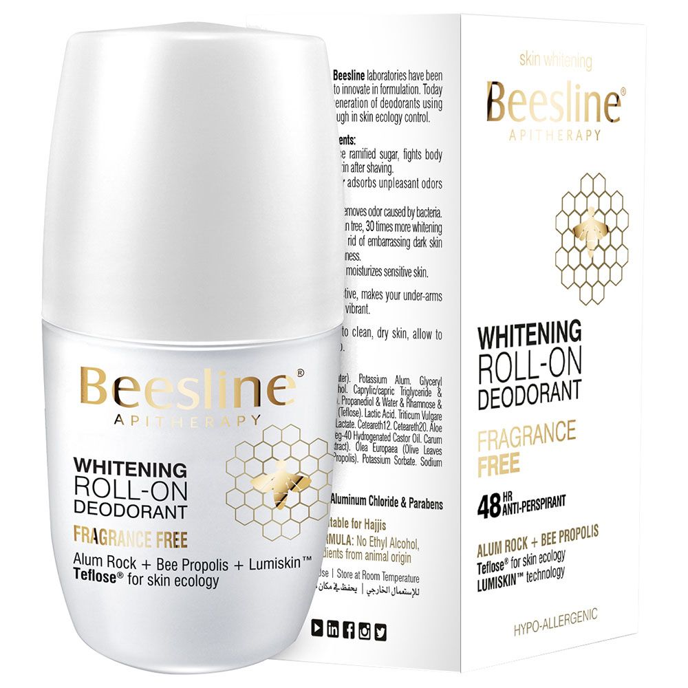 Beesline Whitening Roll-On Deo Frag Free 50ml