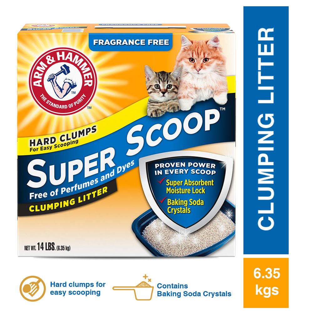 Arm and Hammer - Unscented Super Scoop Clumping Cat Litter 6.35g