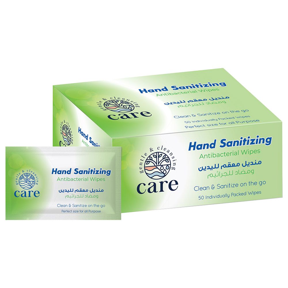 Care - Hand Sanitizer Single Sachet Wipes - 50pcs/Box