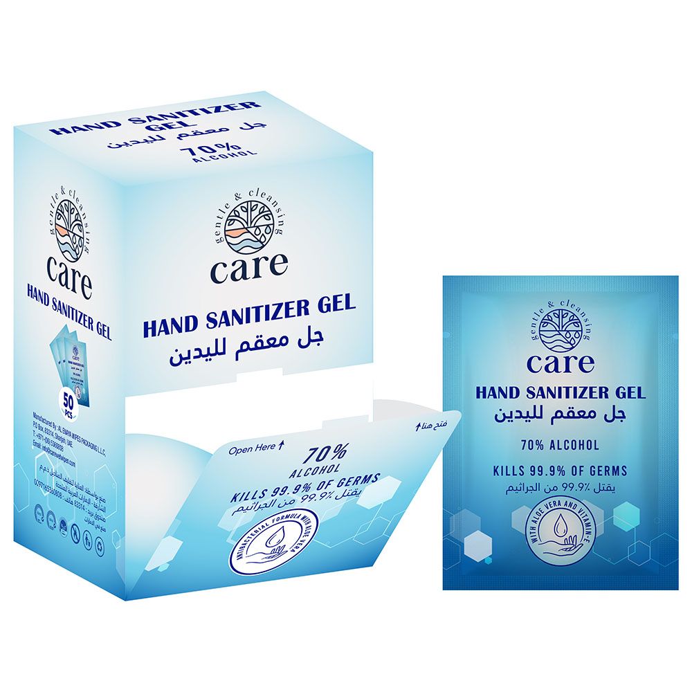 Care Hand Sanitizer Single Gel Pouch w/ 70% Alcohol 50pcs