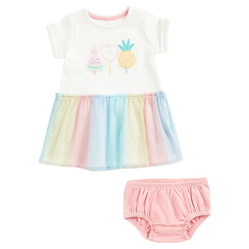 Mothercare - 2pc-Set - Twofer Dress & Knickers