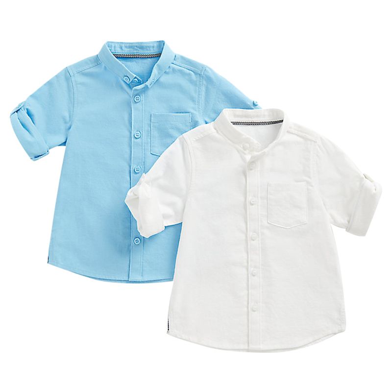 Mothercare - 2pc-Set - Boys Full Sleeves Shirt - White