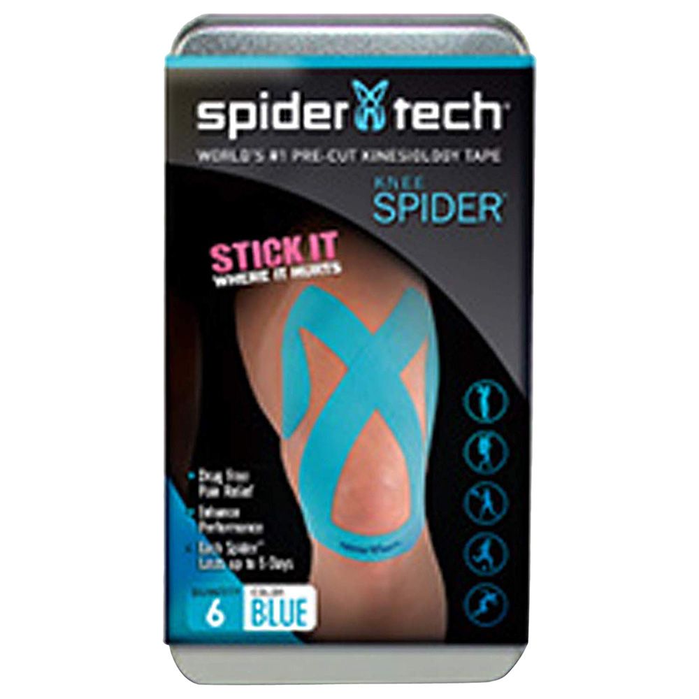 Spidertech - Kinesiology Tape PreCut Upper Knee - 6 Pack Tin