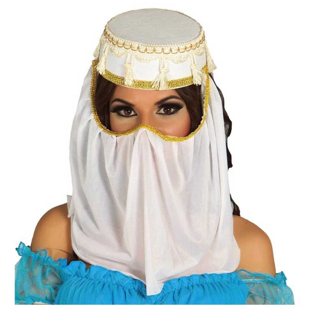 Fiestas Guirca - Arab Princess Hat - White