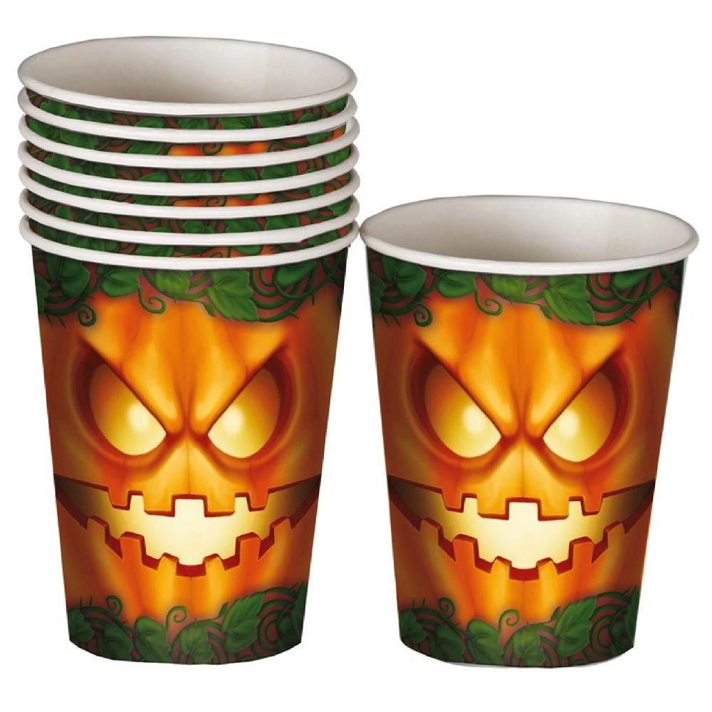 Fiestas Guirca - Pumpkin Halloween Glasses - 8pcs - 10cm