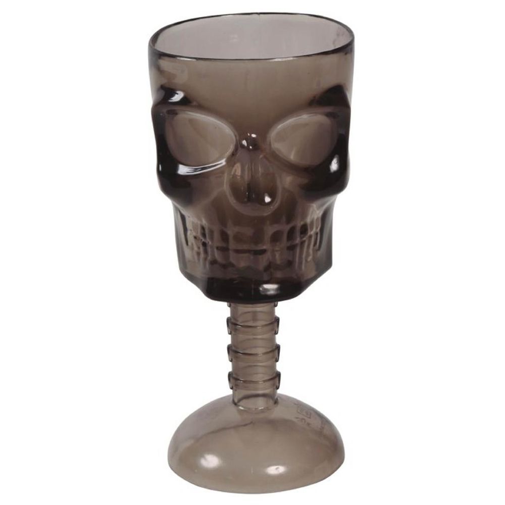 Fiestas Guirca - Black Transparent Skull Glass - 18cm - Black