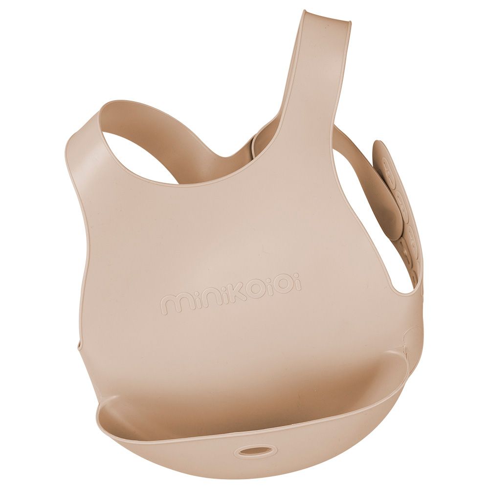 Minikoioi - Silicone Flexi Bib - Bubble Beige