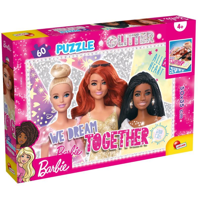 Lisciani - Barbie Glitter Puzzle Selfie - 60pcs