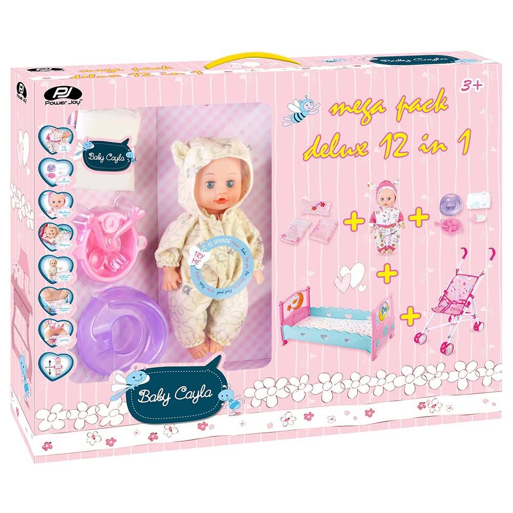 Power Joy - Baby Cayla Deluxe With 12 Sounds - Assorted