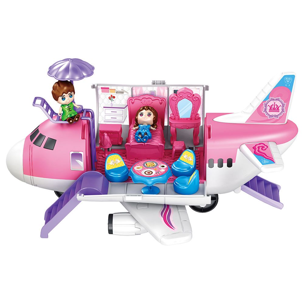 Power Joy - Playhome Airplane Playset w/ 2 Dolls