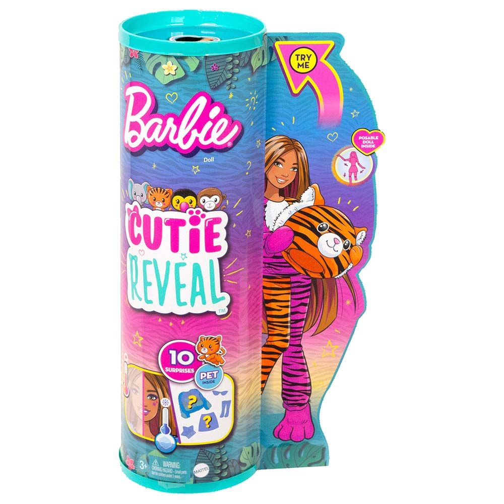 Mattel - Barbie Cutie Reveal Jungle Friends Series -Tiger