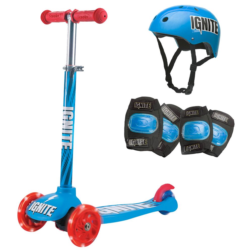 Ignite - Glide Scooter 3 Wheel Combo Pack - Blue