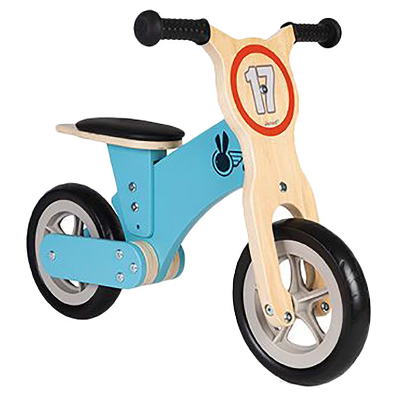 Janod - Wooden Bikloon Little Racer Balance Bike - Blue