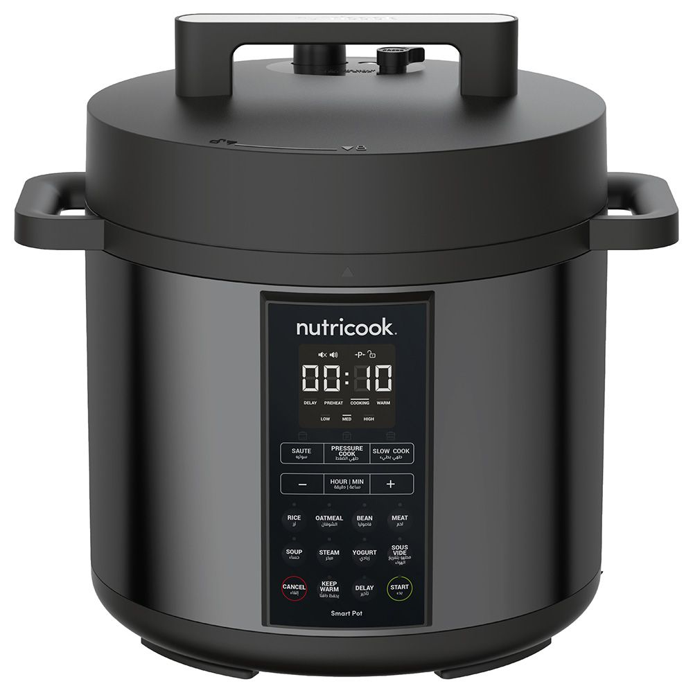 Nutricook - 9-in-1 Smart Pressure Cooker 6L, 1000W - Black