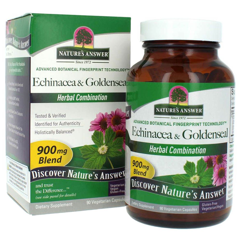 Nature's Answer - Echinacea & Goldenseal 900mg Capsules 90's