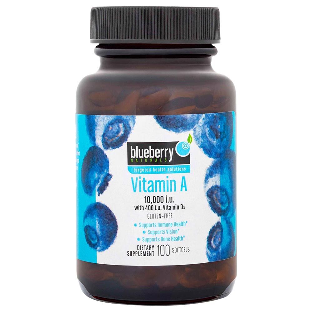 Blueberry Naturals Vitamin A 10 000IU Softgels 100 s