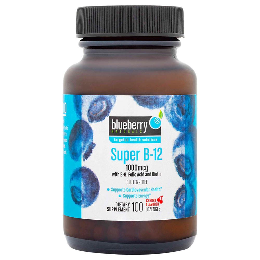 Blueberry Naturals Super B12 1000mg Lozenges 100 s