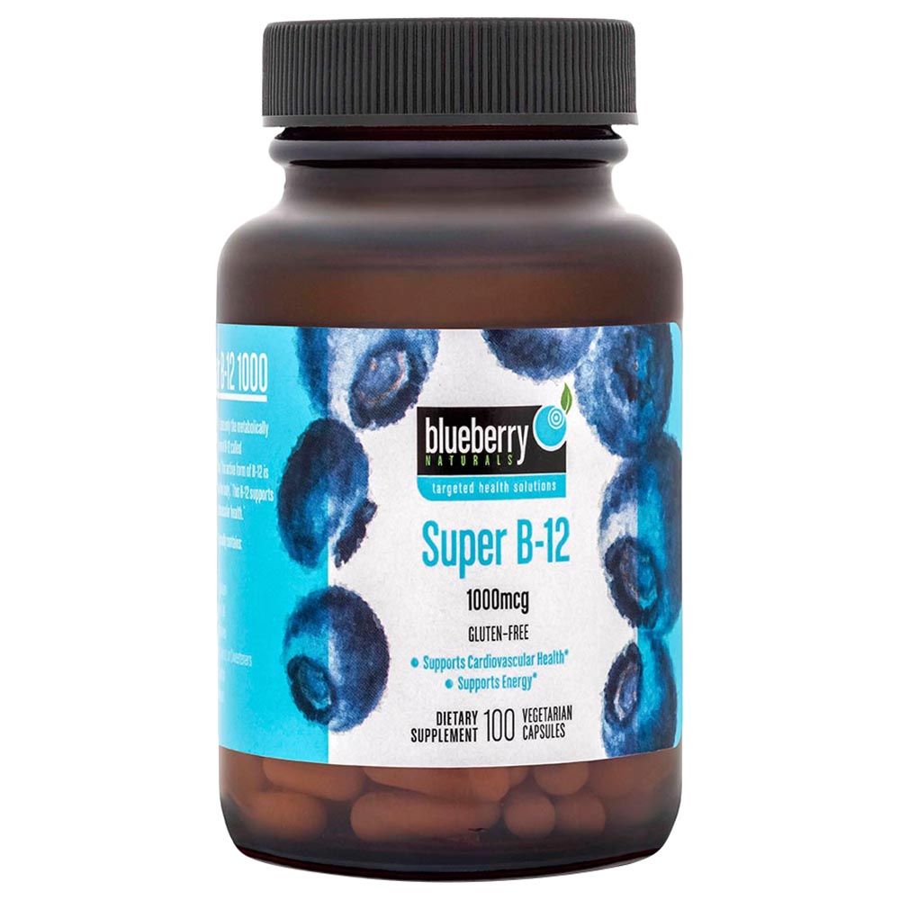 Blueberry Naturals Super B12 1000mg Capsules 100 s