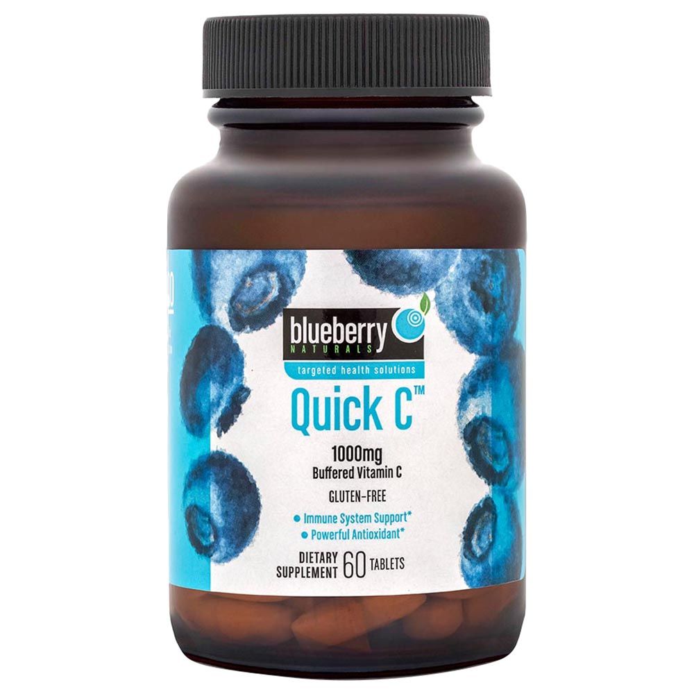 Blueberry Naturals Buffered Quick C 1000mg Tablets 60 s