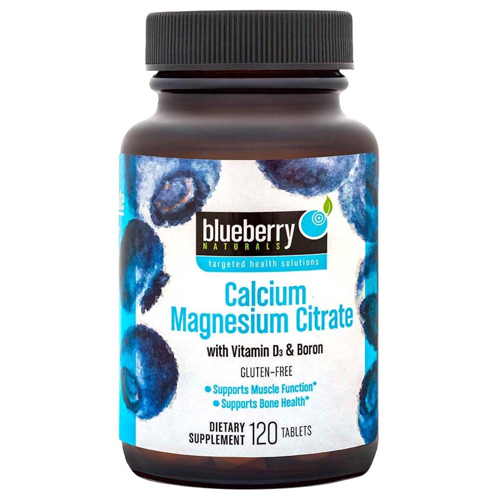 Blueberry Naturals Calcium Magnesium Citrate Tablets 120 s