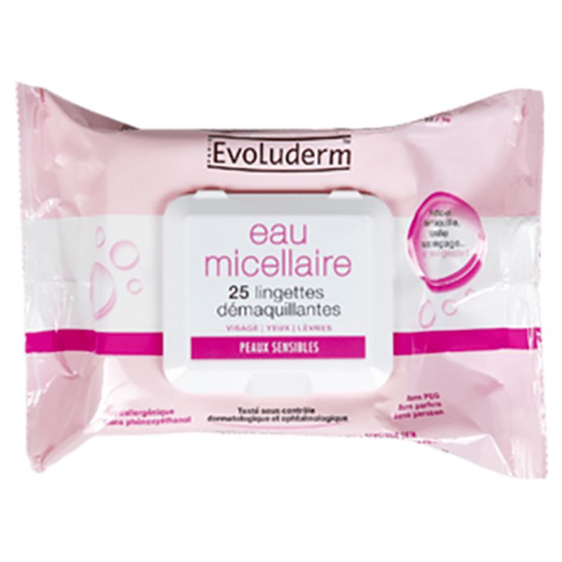 Evoluderm - Micellar Water Cleansing Wipes 25's