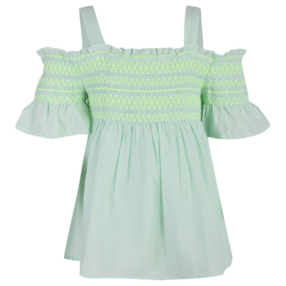 A Little Fable - Mint Smock Top