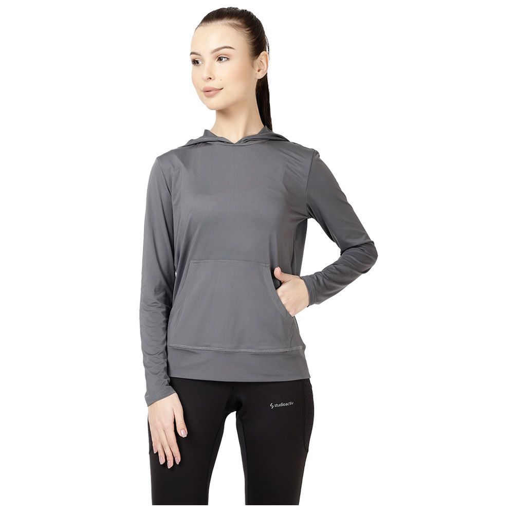 Studioactiv - Sassy Full Sleeves Hoodie - Grey