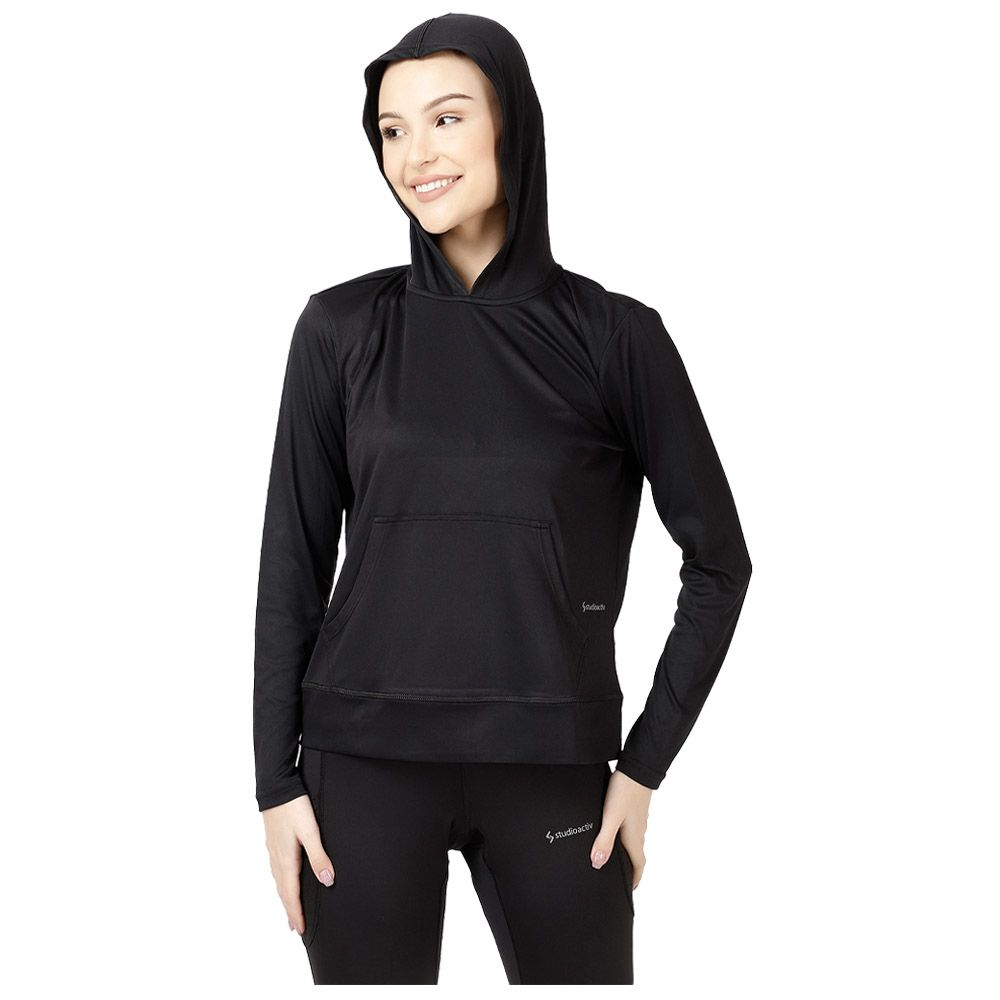 Studioactiv - Sassy Full Sleeves Hoodie - Black