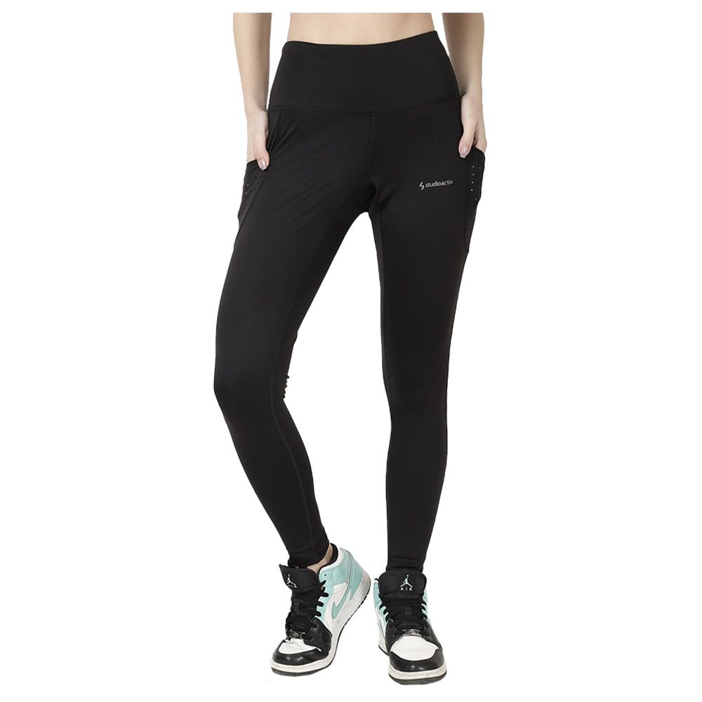 Studioactiv - Laser Cut Pace Leggings - Black