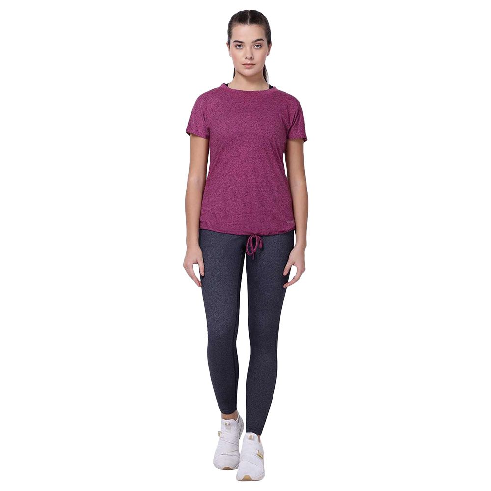 Studioactiv - Purple Comfy Drawstring Tee