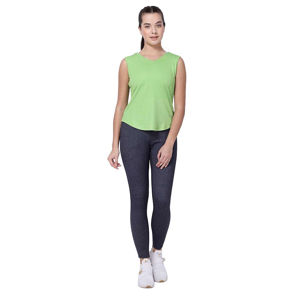 Studioactiv - Neo-Green Sleeveless Graceful Lady Tee