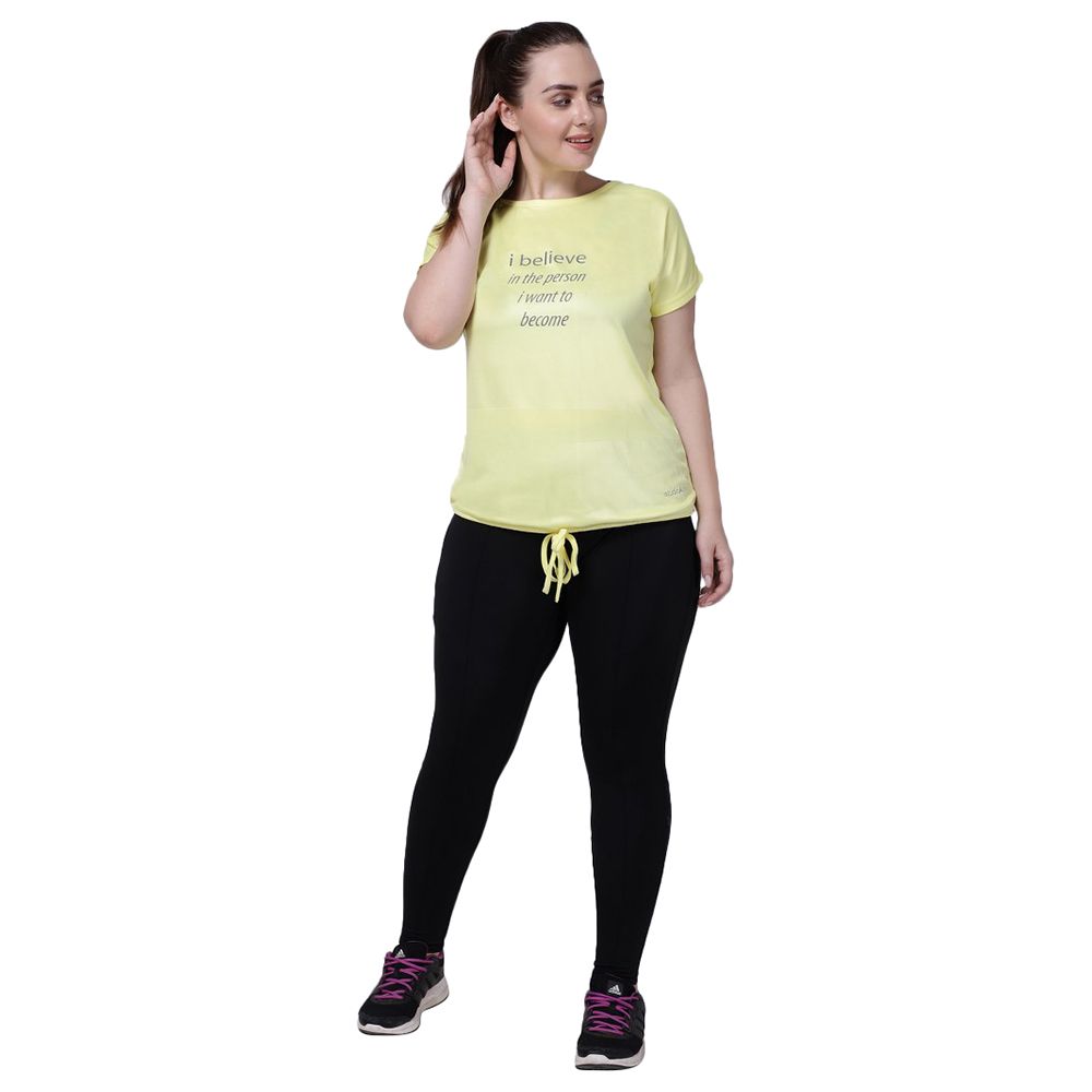 Studioactiv - Lemon-Yellow Comfy Drawstring Tee